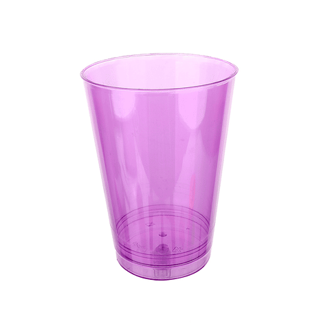 Vaso plastico morado 320ml 10pcs