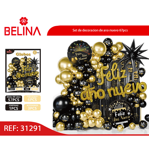 Set de decoracion de año nuevo 67pcs