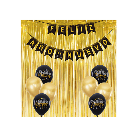 Set de decoracion feliz año nuevo 10pcs 