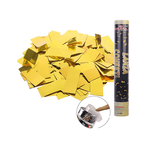 Lanza confeti dorado 5x40cm 