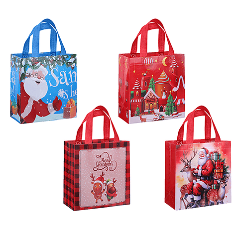 Bolsa de reutilizable navideña 11x22x23cm diseño aleatorio 