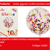 Globo con challa estrellas/colores 18"-42cm
