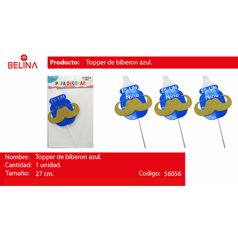 belina cumpleanos cotillon globos todo para una fiesta topper es un nino mostacho 1pcs