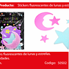 Sticker fluor estrella y luna