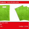Bolsa ecológica verde 25x35cm