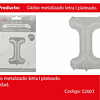 Globo letra i plata 40 pulgadas