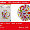 Globo metalico de puntos multicolor 18
