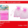 Bolsas de organza rosada 10pcs 8x10cm