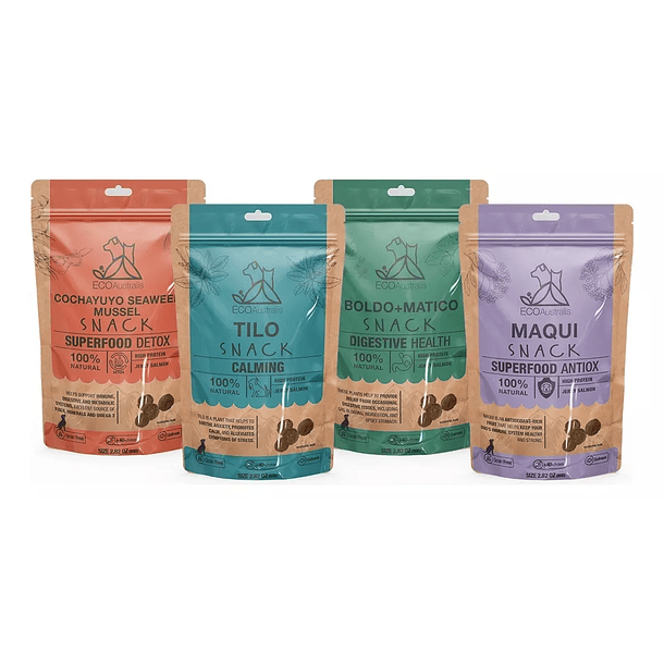 Snack Para Perros  100% Natural Superfood Antiox con Maqui EcoAustralis 80 Gr 2