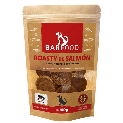 Roasty de Salmón 100 % Natural - Barfood 100 Gr