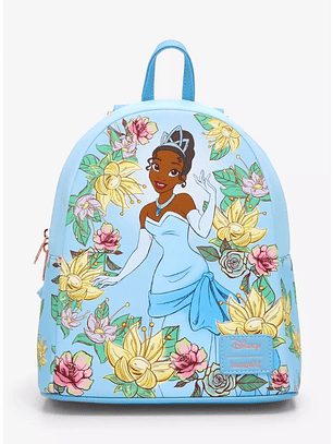  Loungefly Disney The Princess and the Frog Blue Floral Mini Backpack