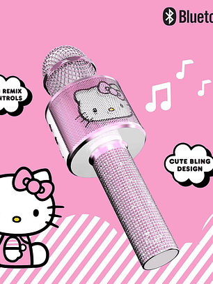 Hello Kitty Micrófono de Karaoke Bluetooth con Altavoz 