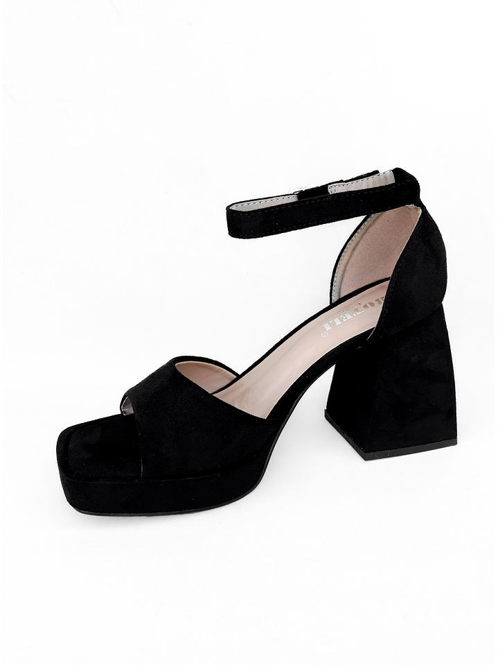 SANDALIA MUJER MAJU NEGRO GAMUZA 4