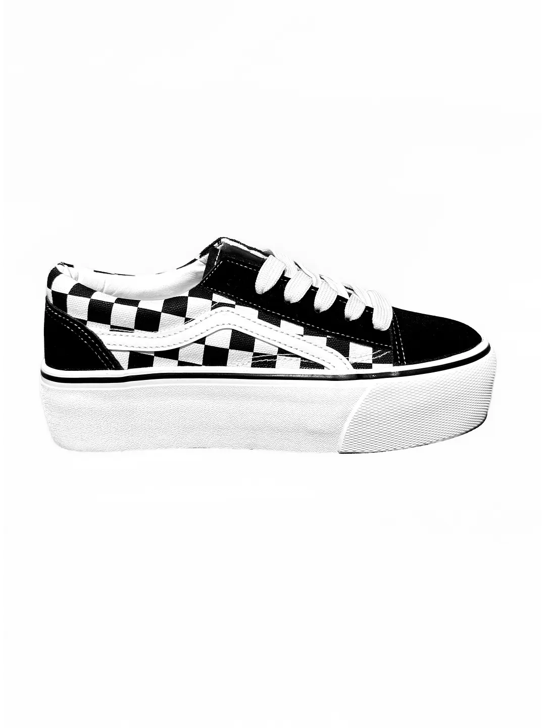 ZAPATILLA MUJER BELÉN CUADROS NEGRO  1