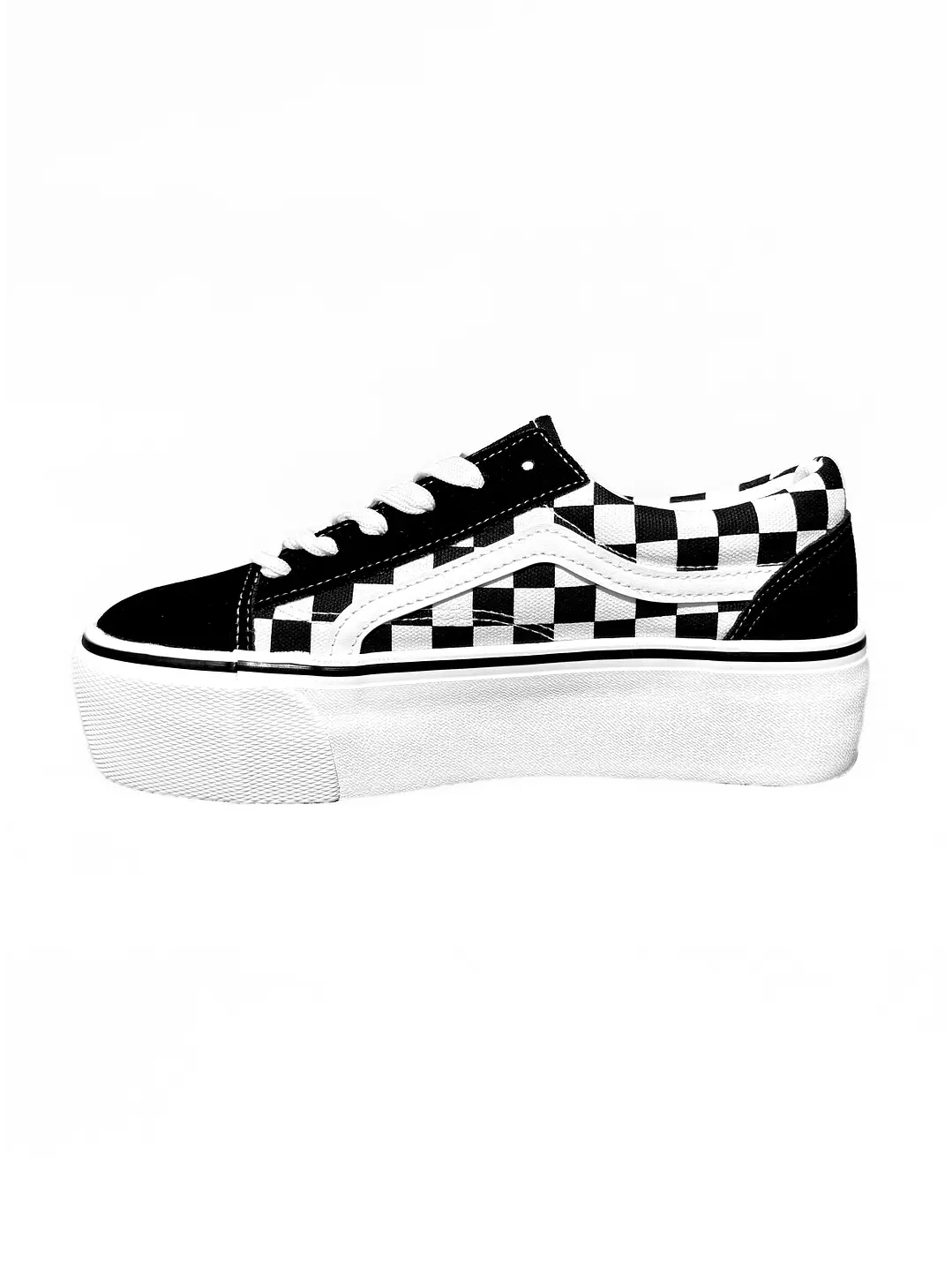 ZAPATILLA MUJER BELÉN CUADROS NEGRO  2