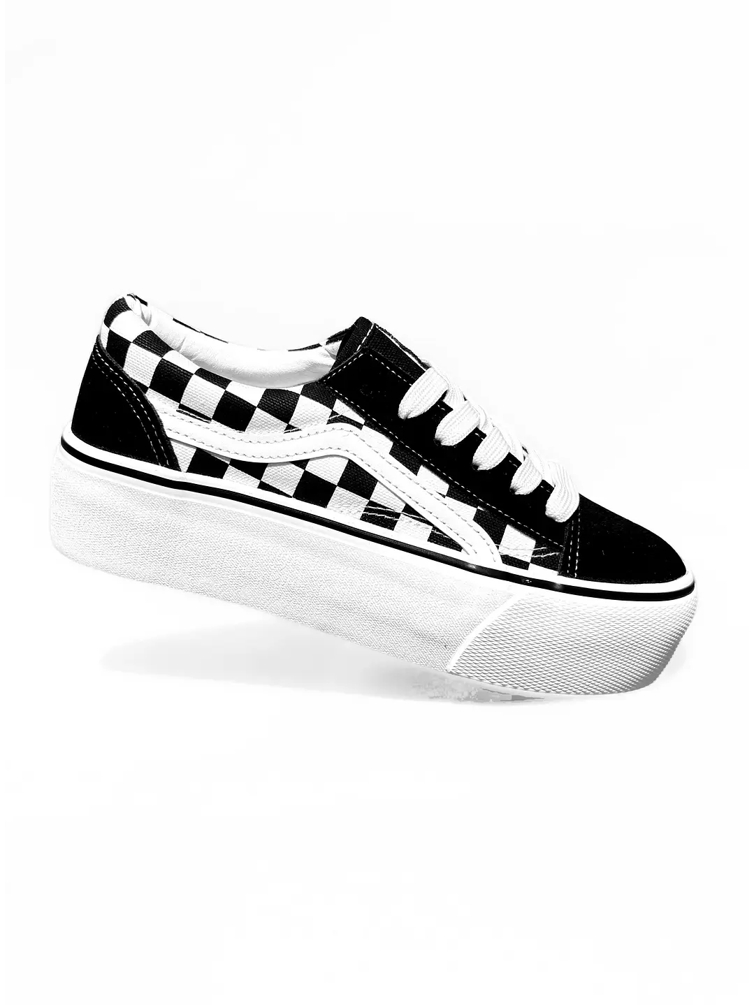 ZAPATILLA MUJER BELÉN CUADROS NEGRO  5