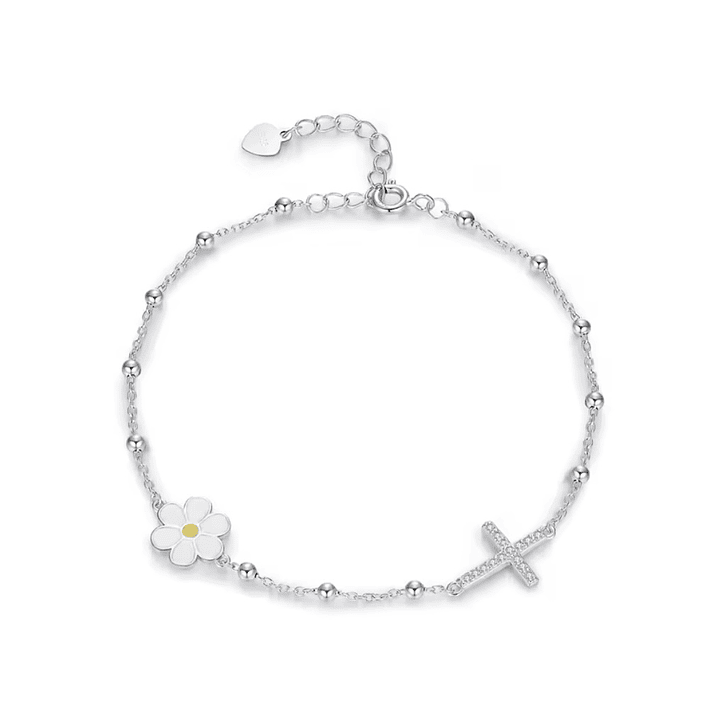 Pulseira Cruz e Flor 1