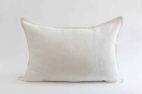 Cojin lino blanco almohadon