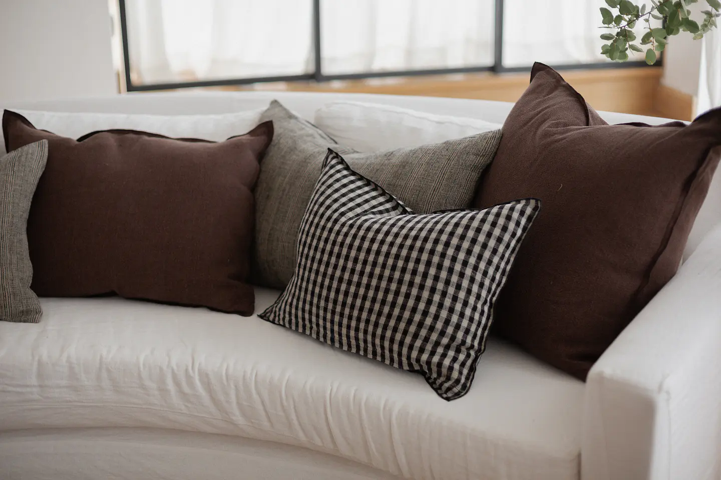 Lino Berenjena Almohadon 3