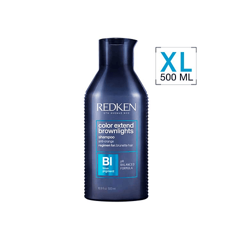 Shampoo Azul Tonalizador Castaños Color Extend Brownlights 500 ML