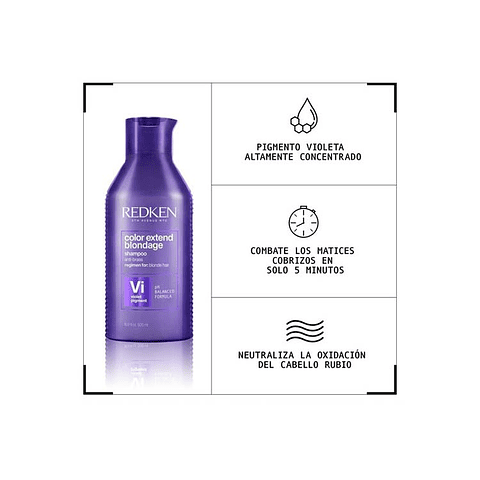 Shampoo Violeta Tonalizador Rubios Color Extend Blondage 500 ML