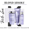Set Cabello Rubio o Decolorado Blond Absolu Shampoo Ultra-Violet 250 ml + Fondant 250 ml + Texturizante 150 ml