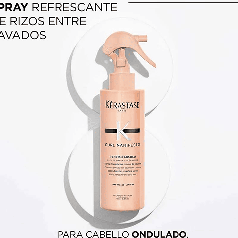 Spray Refrescante Cabello Rizado Refresh Absolu Curl Manifesto 190ml