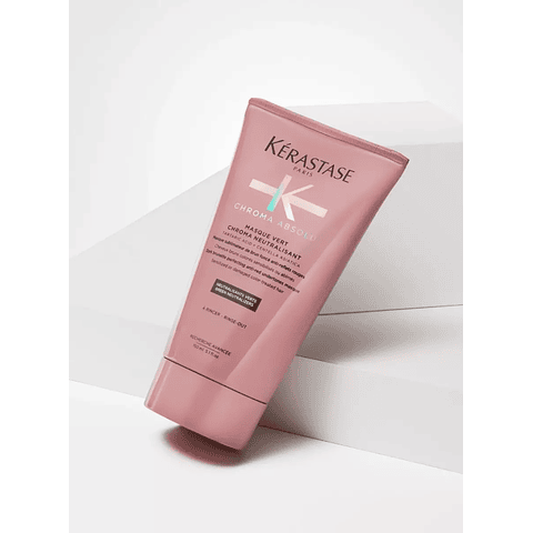 Máscara Matizadora Anti-rojo Cabello Con Color Masque Vert Neutralisant Chroma Absolu 150 ML