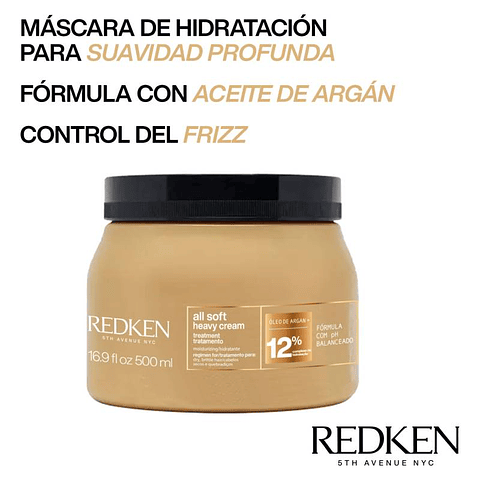 Máscara XL de Tratamiento Hidratante Cabello Seco Heavy Cream All Soft 500ml