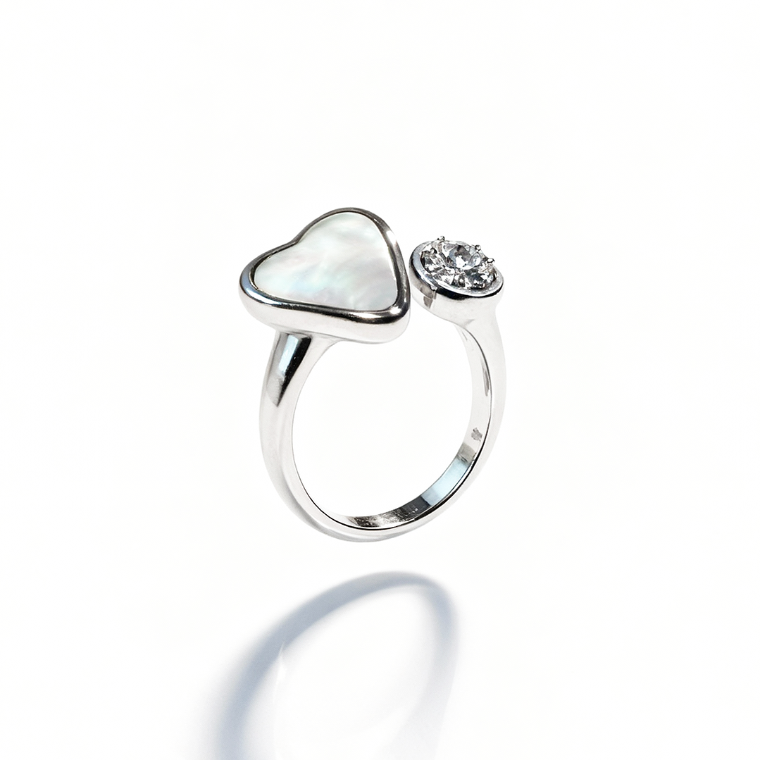 Anel Afeto Prateado 1