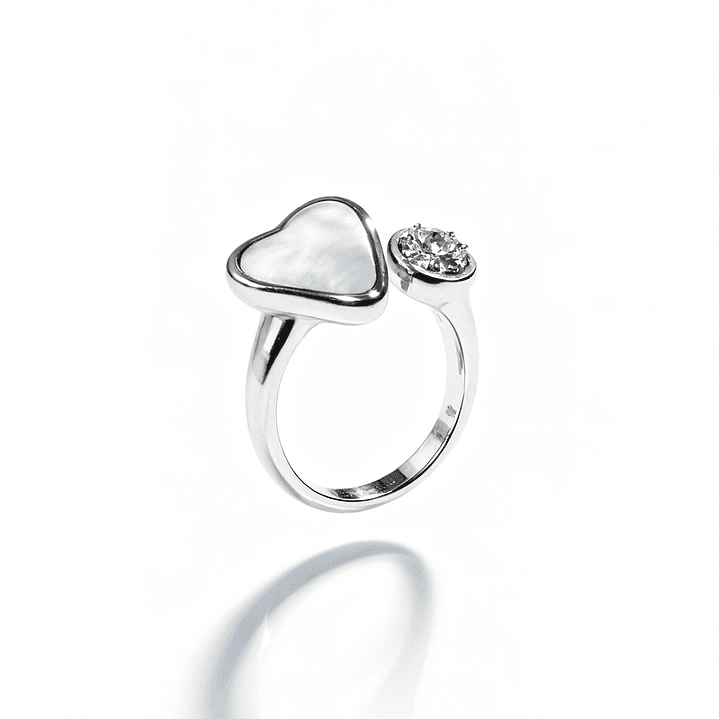 Anel Afeto Prateado 1