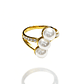 Anel Alva Dourado Perolado - Thumbnail 2