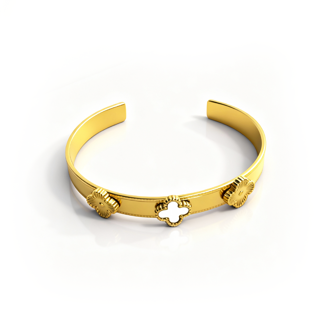 Bracelete Trevos Madrepérola Branca 1