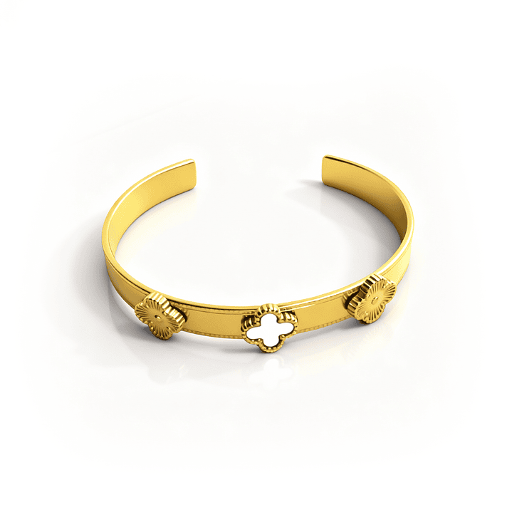 Bracelete Trevos Madrepérola Branca 1