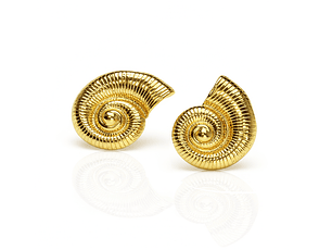 Brinco Caracol Espiral Dourado