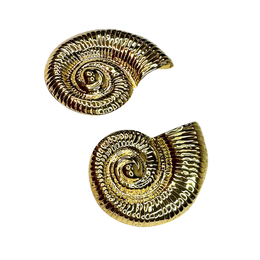 Brinco Caracol Espiral Dourado 2