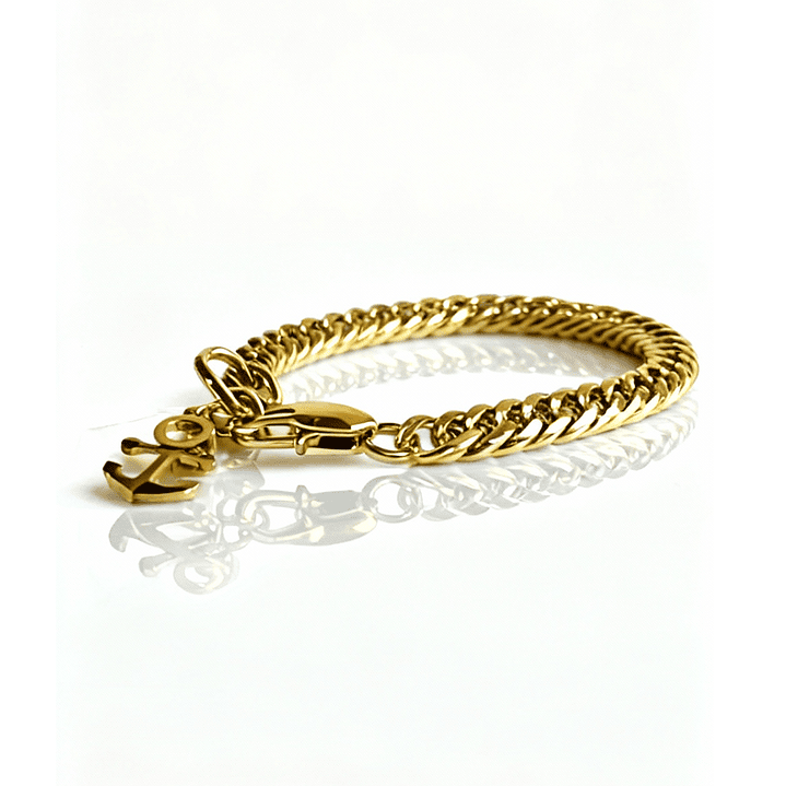 Pulseira Anchor Dourada Masculina 1