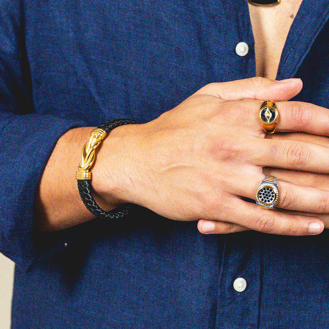 Pulseira Vínculo Dourado Masculina 2