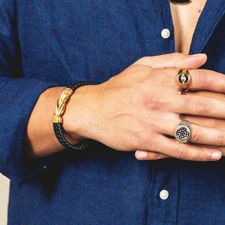 Pulseira Vínculo Dourado Masculina 2