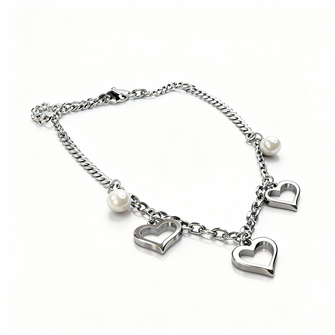 Tornozeleira Avelle Prateada 1