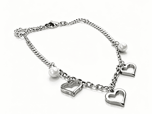 Tornozeleira Avelle Prateada