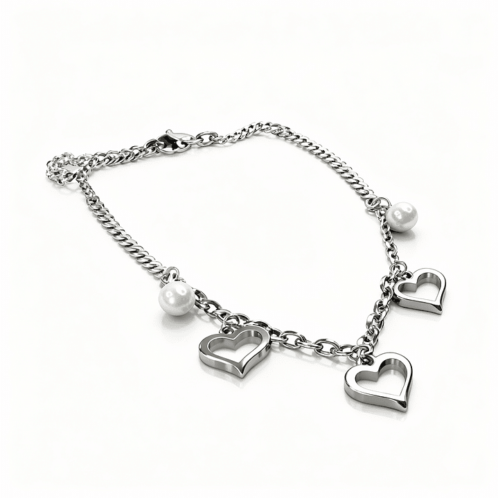 Tornozeleira Avelle Prateada 1