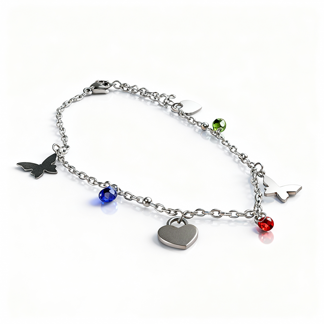 Tornozeleira Elenya Prateada 1