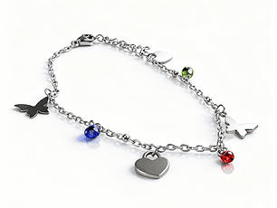 Tornozeleira Elenya Prateada