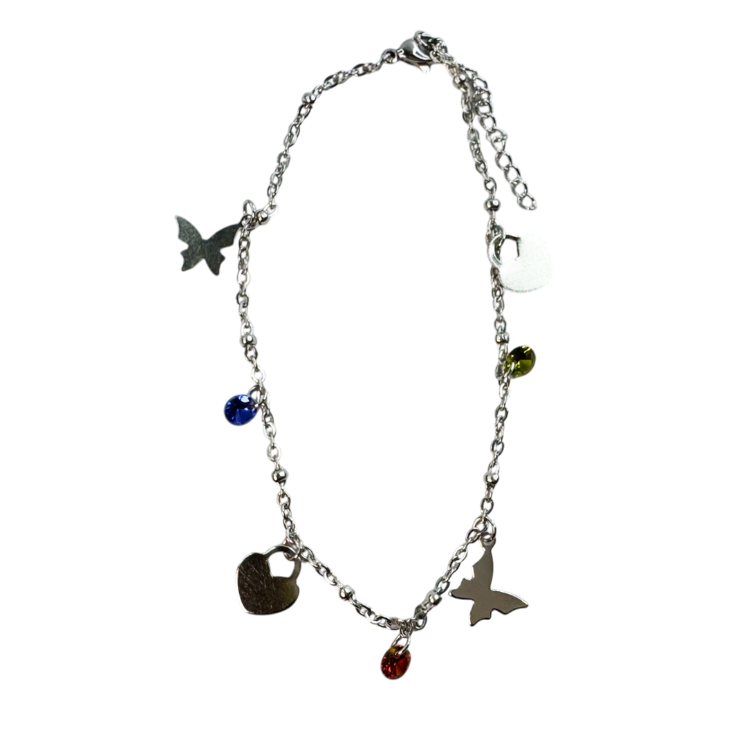 Tornozeleira Elenya Prateada 2