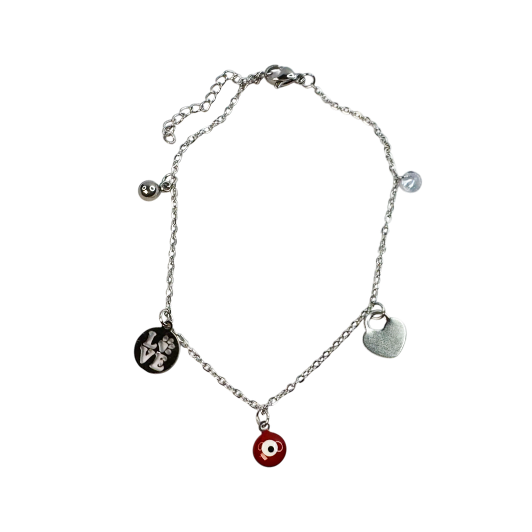 Tornozeleira Mood Prateada 2