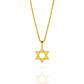 Colar Estrela de Davi Dourado Masculino - Thumbnail 2
