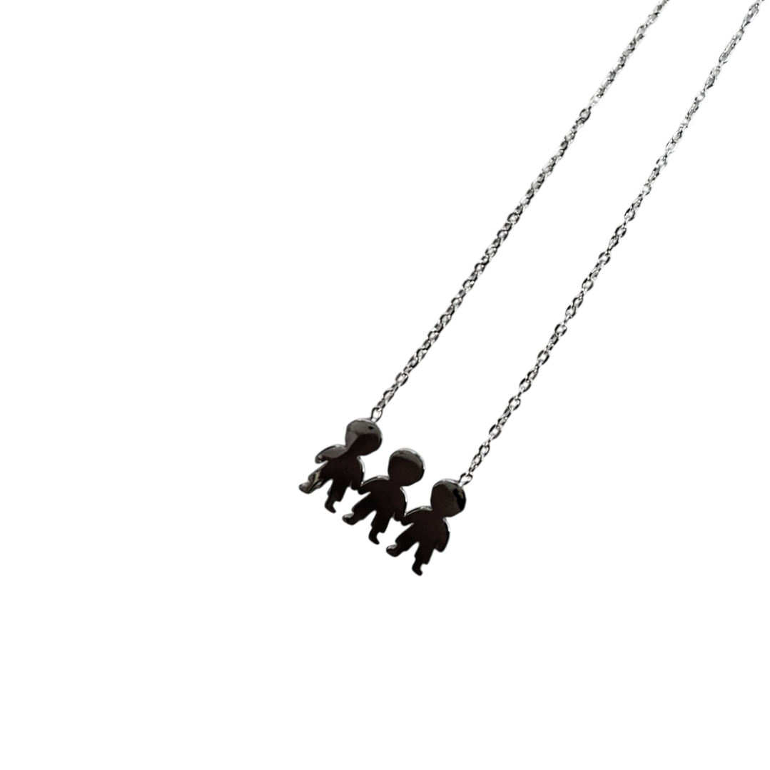 Colar Laços Prateado 2