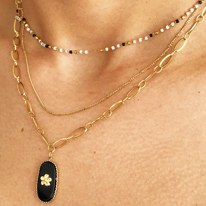 Colar Luna Pingente Negro 1