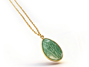 Colar Pedra Verde Natural